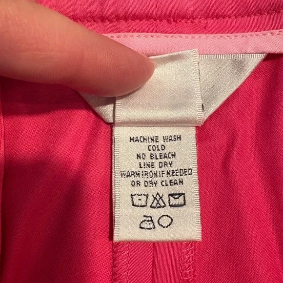 Lilly Pulitzer Palm Beach Fit Pink Cuffed Bermuda Shorts Womens Size 12 Hot Pink - Picture 5 of 6